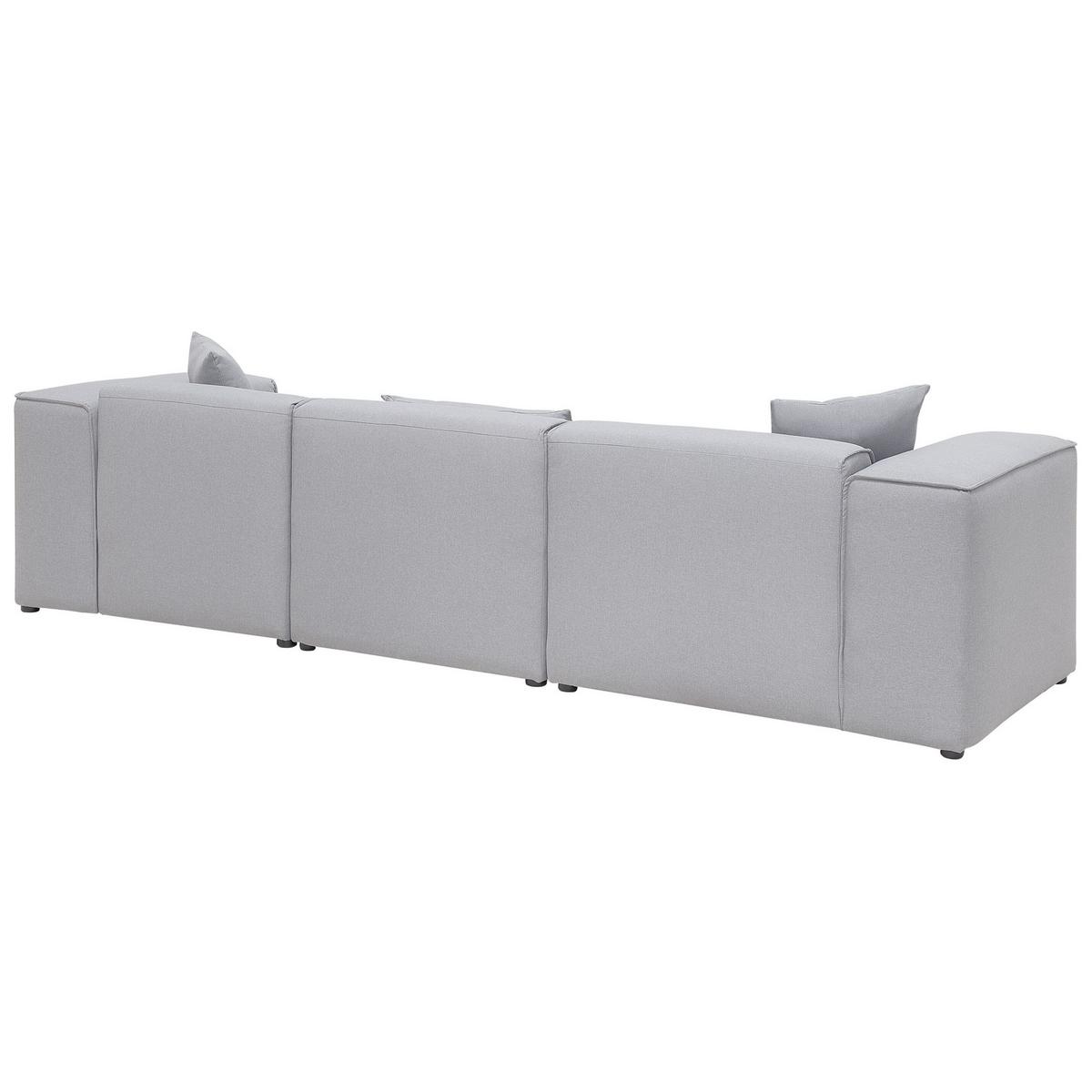 ECKSOFA Polsterbezug Hellgrau Dolva - Hellgrau, Textil (294/170cm) - Beliani