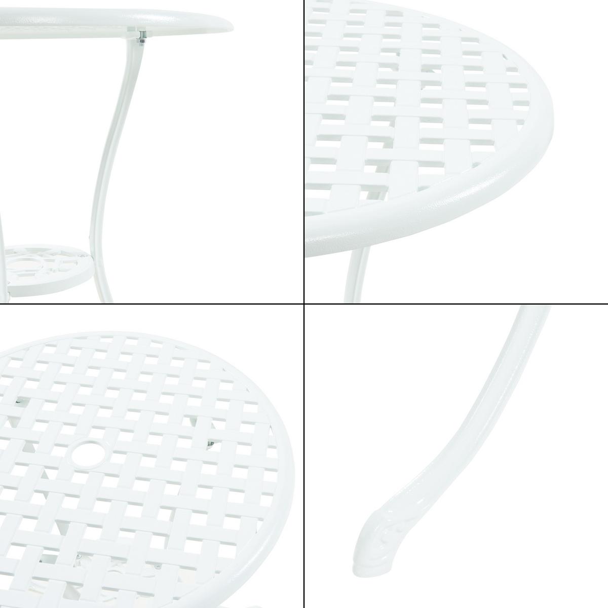 BISTRO-SET 3 TLG. Vena - Weiß, Metall - casa.pro