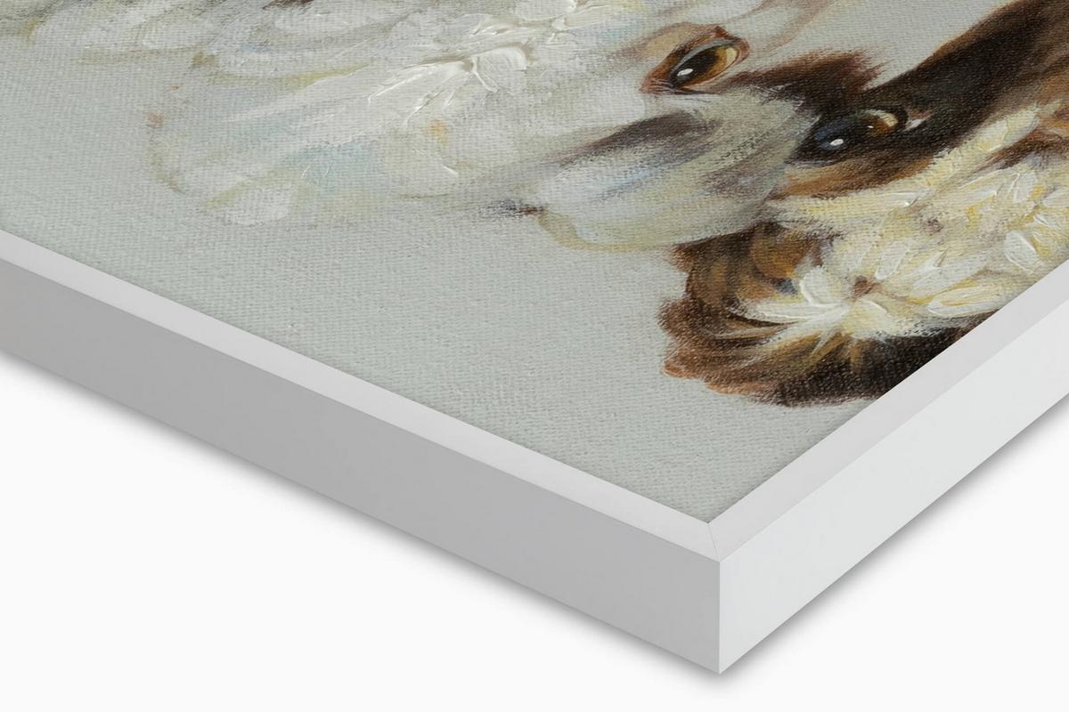 ÖLGEMÄLDE 100/50 cm - Schwarz/Weiß, Holz/Textil (100/50cm) - KUNSTLOFT