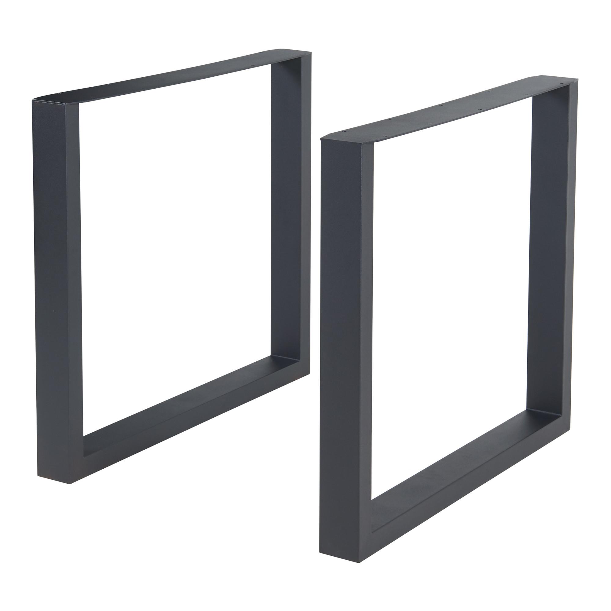 TISCHGESTELL-SET 2 TLG. Makers - Schwarz, Metall (70/72/10cm) - [en.casa]