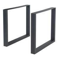 TISCHGESTELL-SET 2 TLG. Makers - Schwarz, Metall (70/72/10cm) - [en.casa]