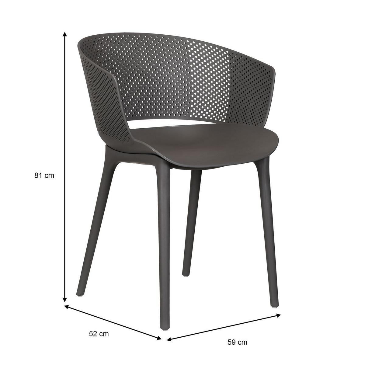 GARTENSTÜHLE OLINDO 4er-Set grau - Grau, Textil (43/81/47cm) - IDIMEX