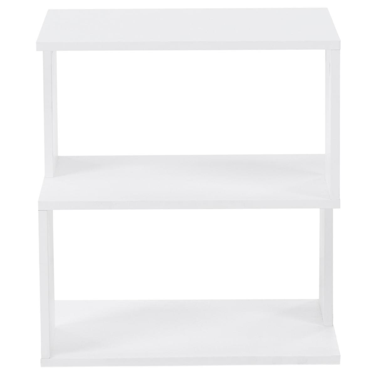 NACHTTISCH Weiß Baeuval - Weiß, Holzwerkstoff (40/40/44cm) - Beliani