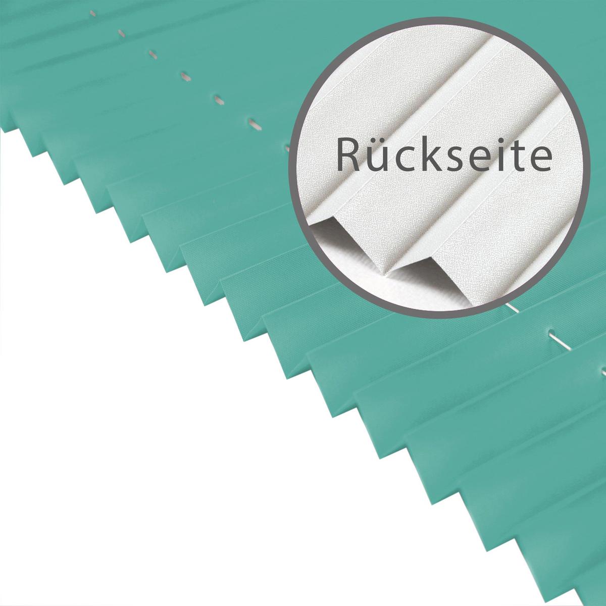 PLISSEE Thermo Basic 85 x 210cm Klemmfix ohne Bohren - Türkis, Textil (85/210/210cm) - Deco-Raum