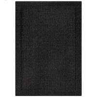 OUTDOORTEPPICH Waschbar USK, mit Bordüre, Schwarz, 80 x 150 cm - Schwarz, Textil (80/150cm) - KADIMA DESIGN