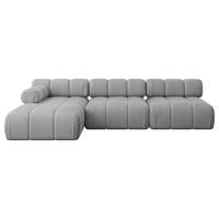 ECKSOFA modulares Sofa Razon-L2 - 285x160x70 cm Hellgrau Velours - Hellgrau, Holzwerkstoff/Textil (285/160cm) - ALTDECOR