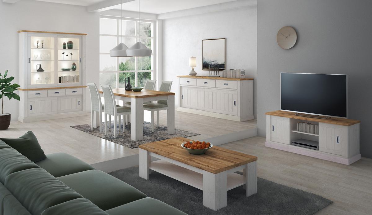 COUCHTISCH VINCI Kaffeetisch Andersen Kiefer / Wotan Eiche - Eichefarben, Holzwerkstoff (67/130/41cm) - Lookway