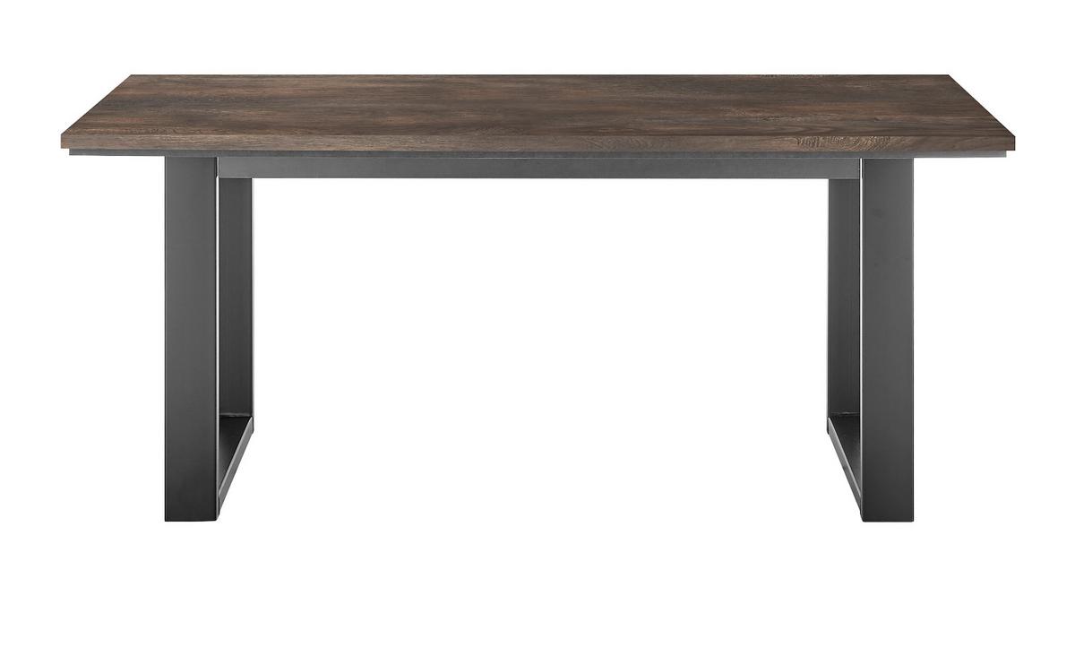 WOHNWAND Thermo Eiche, grau, Wohnkombination 4-teilig 380 x 170 cm - Eichefarben/Grau, Holzwerkstoff (380/170/30cm) - Furn.Design