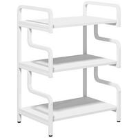 DRUCKERSTÄNDER Spanplatte Stahl Weiß - Weiß, Holzwerkstoff/Metall (55/40/77cm) - HOMCOM