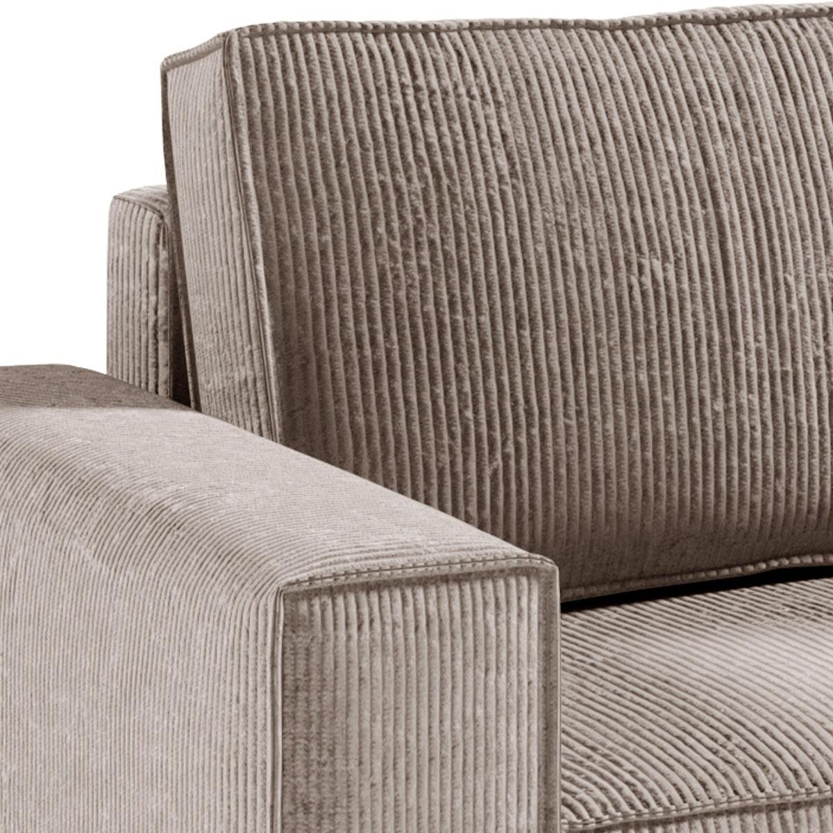 ECKSOFA Isaac 4 Sitzplätze Taupe - Taupe, Holzwerkstoff (294/185cm) - Petits-meubles