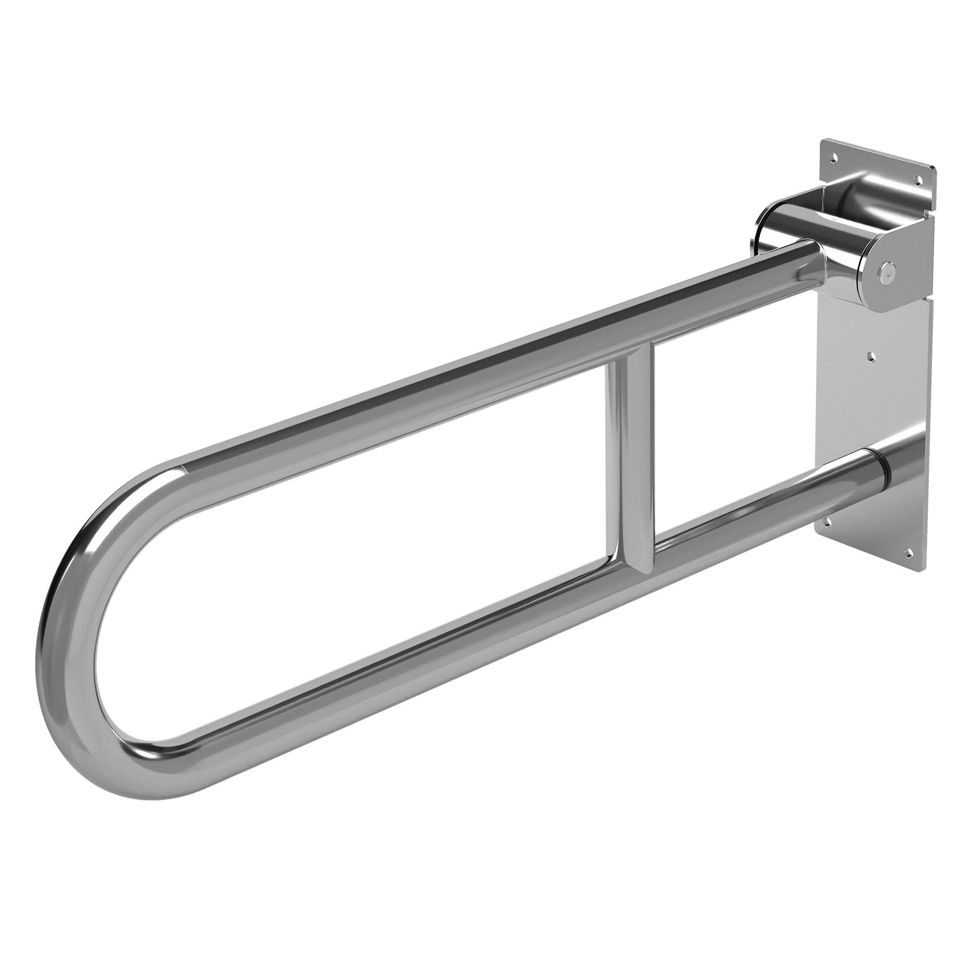 WC HALTEGRIFF 60 cm aus Edelstahl klappbar Belastbar bis 200 kg - Silberfarben, Metall (8/25/60cm) - ML-DESIGN