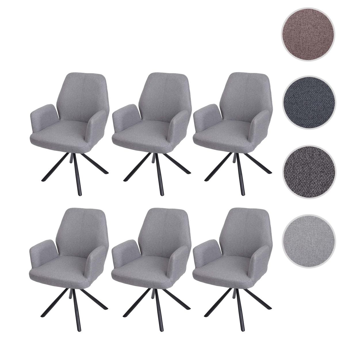 ESSZIMMERSTUHL Hellgrau 6er-Set - Hellgrau, Textil (60/86/66cm) - MCW