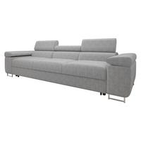 SCHLAFSOFA Torezio 3 Bis Cord - Hellgrau, Holz/Textil (263/90/102cm) - MIRJAN24
