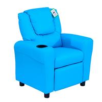 KINDERSESSEL Minisessel Kindersofa für 3-6 Jahre alt Liegefunktion Blau - Blau, Kunststoff (52/69/62cm) - HOMCOM