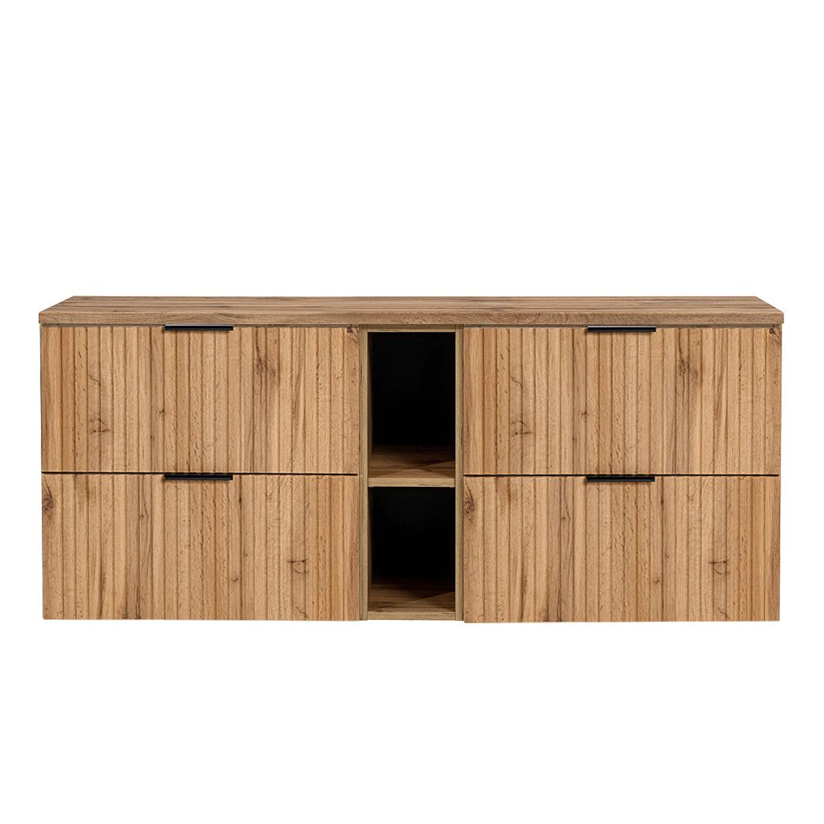 WASCHTISCHUNTERSCHRANK 140.8cm Adriel Holz - Braun, Holzwerkstoff (140.8/59/46cm) - Petits-meubles