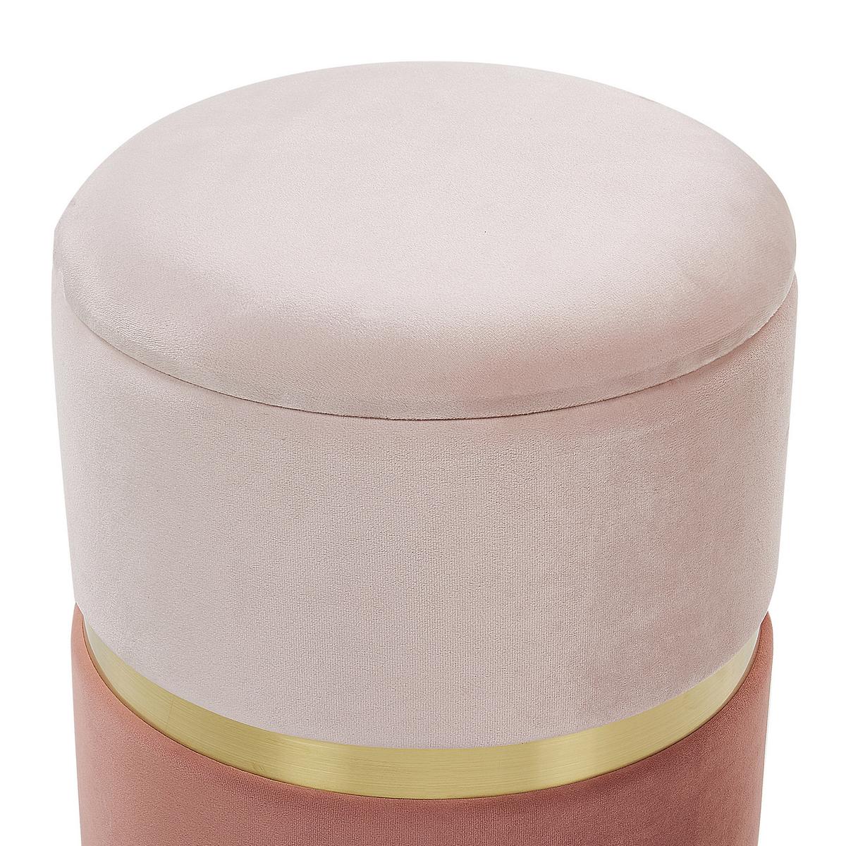 POUF Wichita 36/31/36/31/44/39 cm - Pink, Textil (31/39/31cm) - Beliani