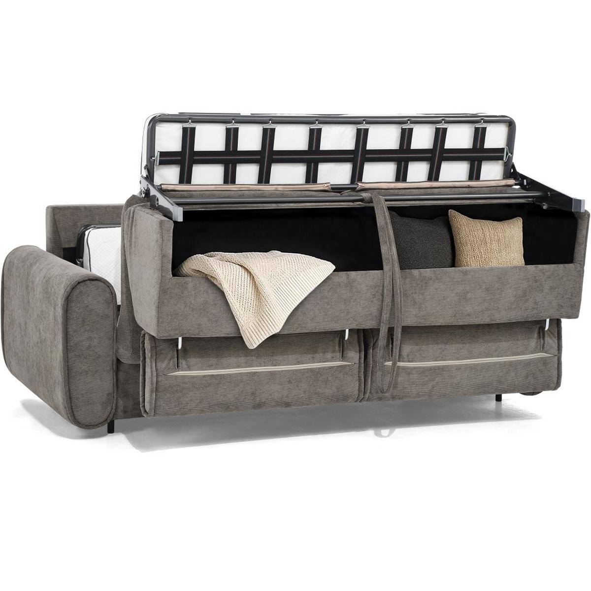 SCHLAFSOFA Pavarti mit italienischem Gestell, 140x195, Braun - Schwarz/Braun, Holzwerkstoff/Textil (194/88/100cm) - Beautysofa