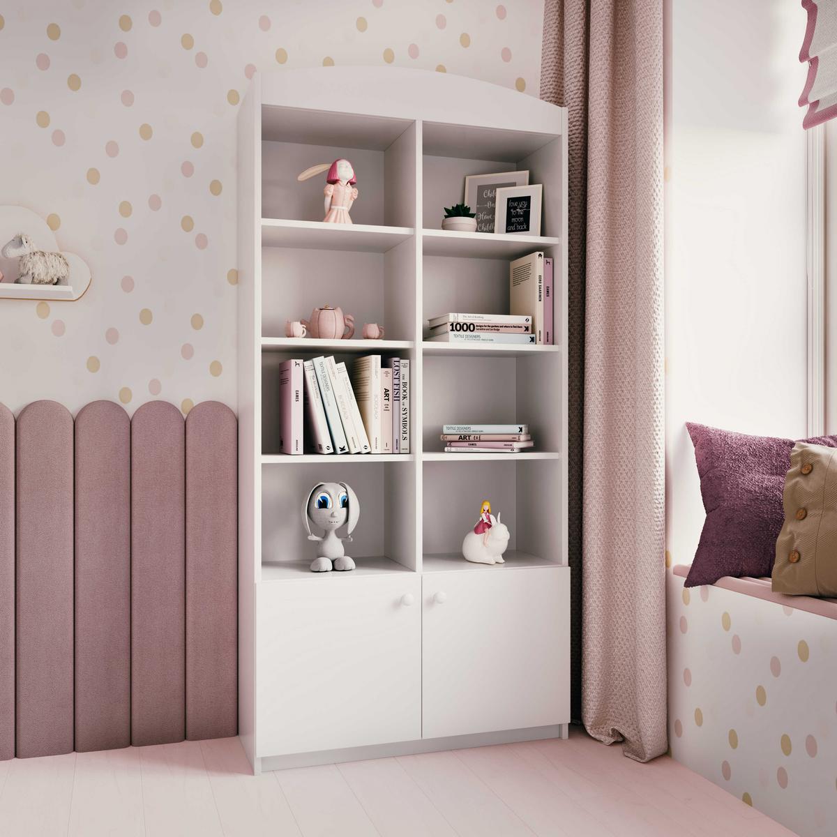 KINDERREGAL II Babydreams Weiß 90\180\36 - Weiß, Holzwerkstoff/Kunststoff (90/180/36cm) - RAUMHIRSCH FURNITURE