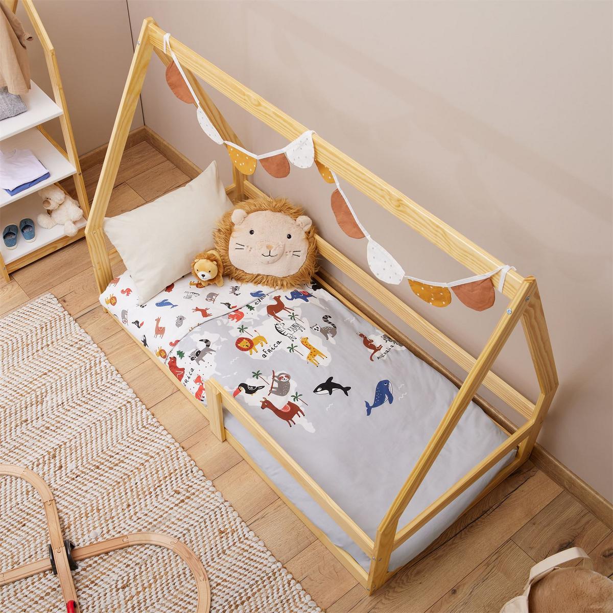 HAUSBETT LUSIA 80x160 cm natur - Naturfarben, Holz (85/125/164cm) - IDIMEX
