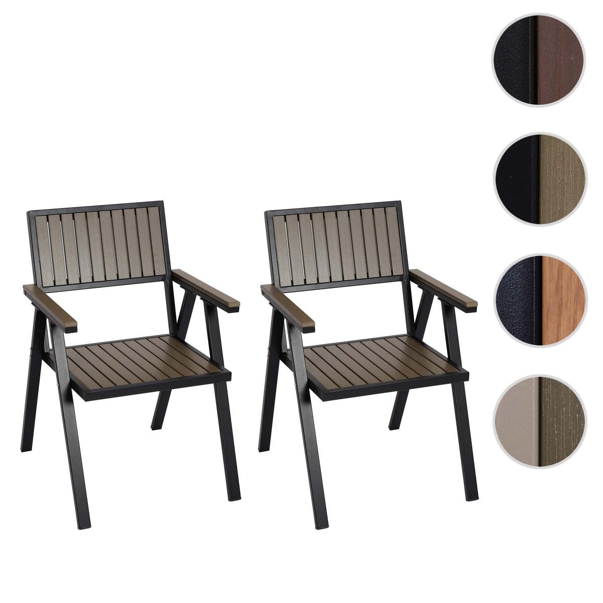 GARTENSTUHL Schwarz, Grau - Schwarz/Grau, Metall (57/87/53cm) - MCW