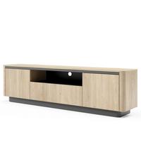 LOWBOARD OMBRA 200/54,9/38,1 cm, Eichefarben - Eichefarben, Holzwerkstoff (200/54.9/38.1cm) - MASSENO