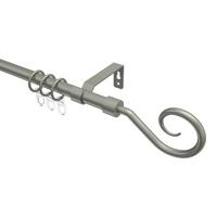 GARDINENSTANGE Olymp Allegra 100 cm, 1-läufig, 16 mm Ø Chrom matt - Chromfarben/Nickelfarben, Metall (100cm) - INTERDECO