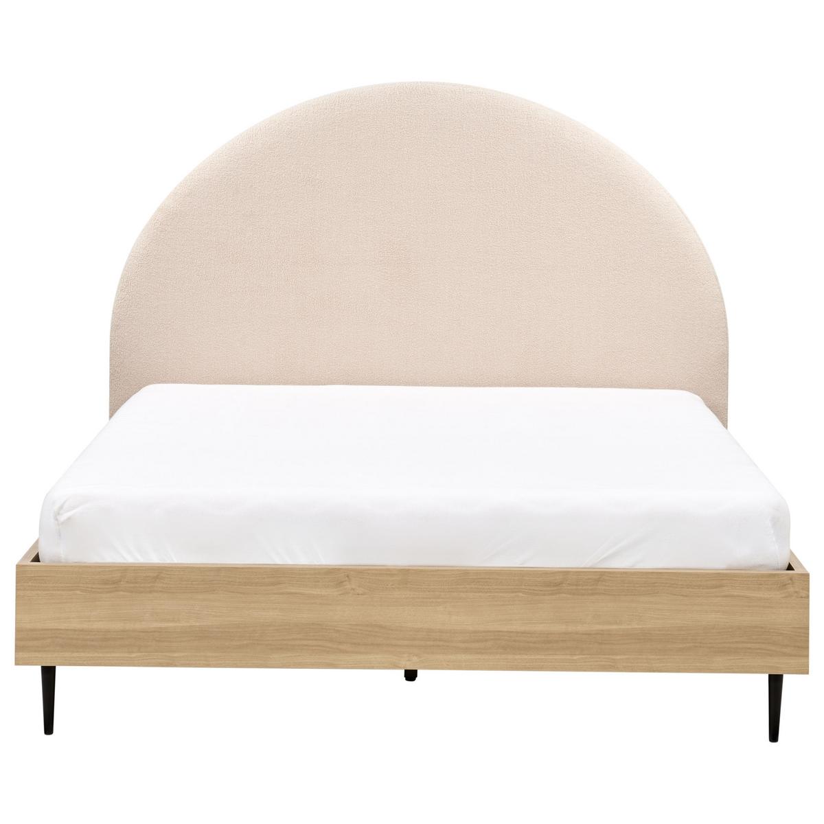 BETT mit Lattenrost 140x200 cm Beige Millay - Beige, Textil (140/200cm) - Beliani