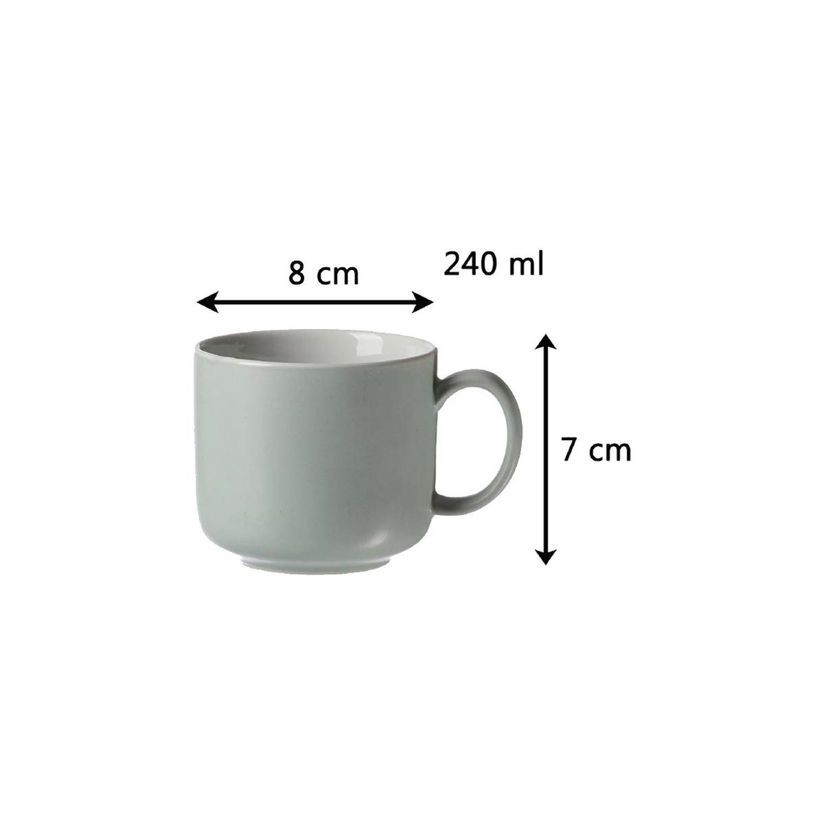 KAFFEETASSE MIT UNTERTASSE Jasper Mint 240 ml - Mintgrün, Keramik (15/9/15cm) - Ritzenhoff Breker