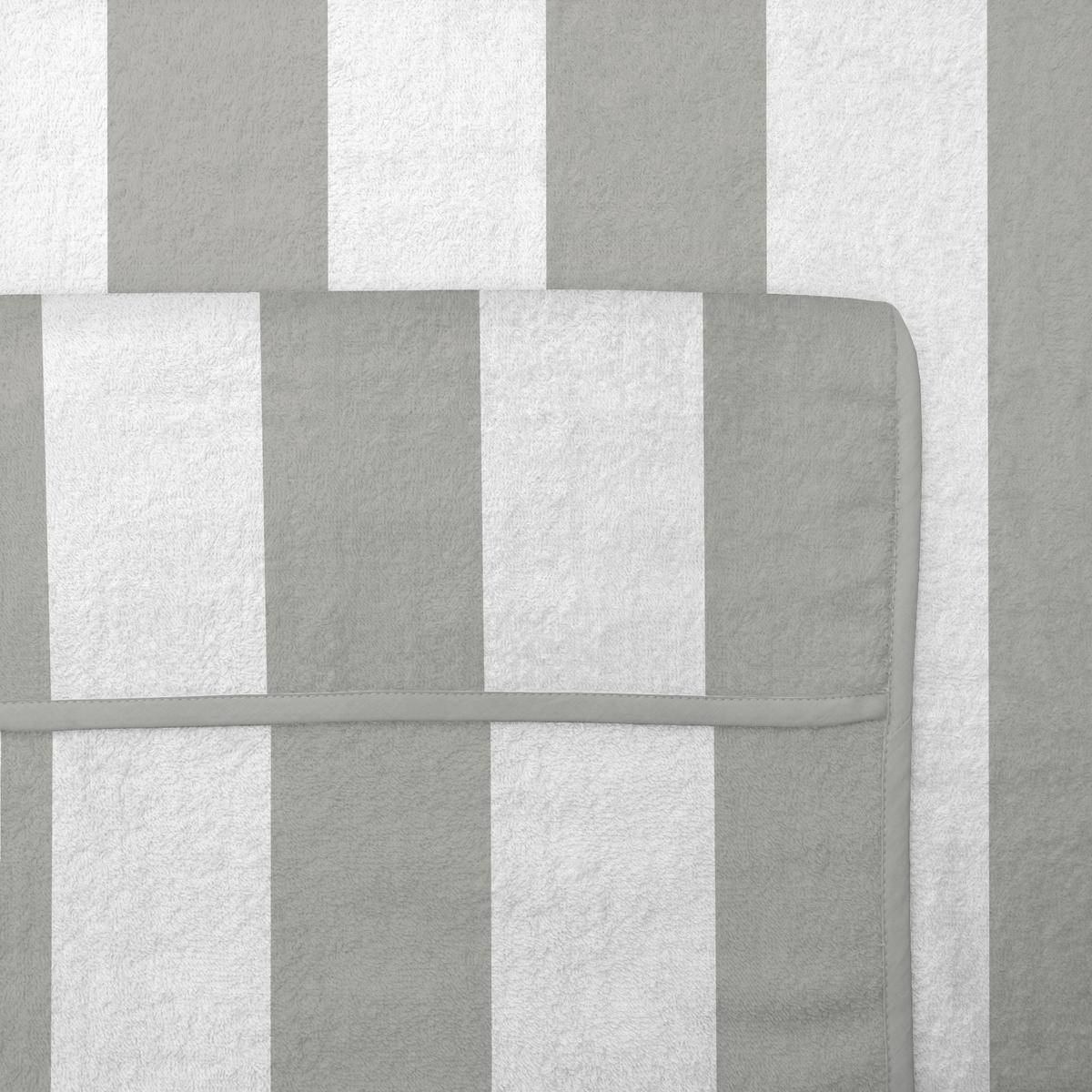 HANDTUCH Cassis 200x75cm Grau/Weiß gestreift - Grau, Textil (75/200cm) - Beautissu 