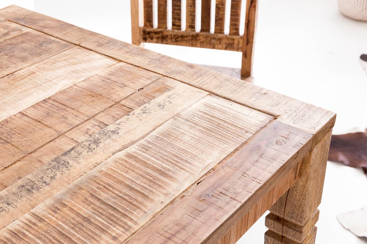 ESSZIMMERTISCH – Rechteckig Mango Massivholz 120x76x70 cm Landhaus - Braun, Holz (120/70/76cm) - KADIMA DESIGN