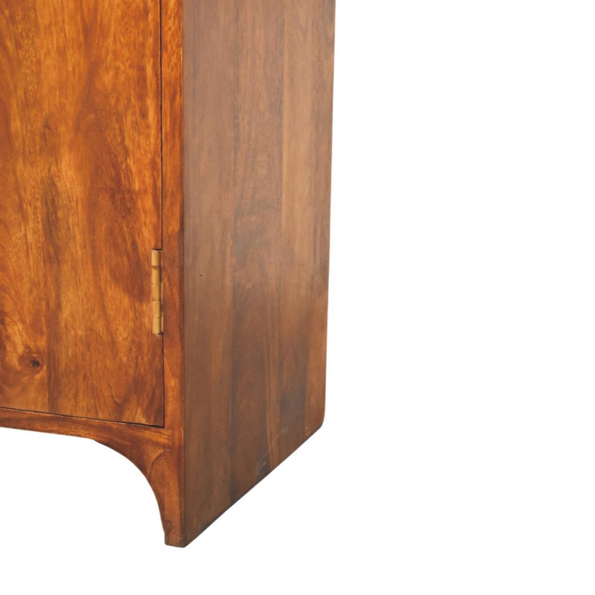 SCHRANK Rich-Kastanien-Finish, 2 Regale innen, Braun - Braun, Holz (35/80/70cm) - Artisan Furniture