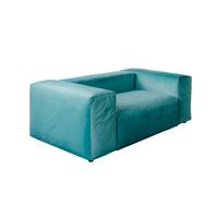 SESSEL MIA Grün Velvet - Schwarz/Grün, Kunststoff/Textil (192/72/120cm) - KAWOLA