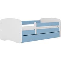 KINDERBETT Emily mit Schublade und Matratze, Blau 70x140 cm - Weiß, Holzwerkstoff (140/70cm) - WFL GROUP