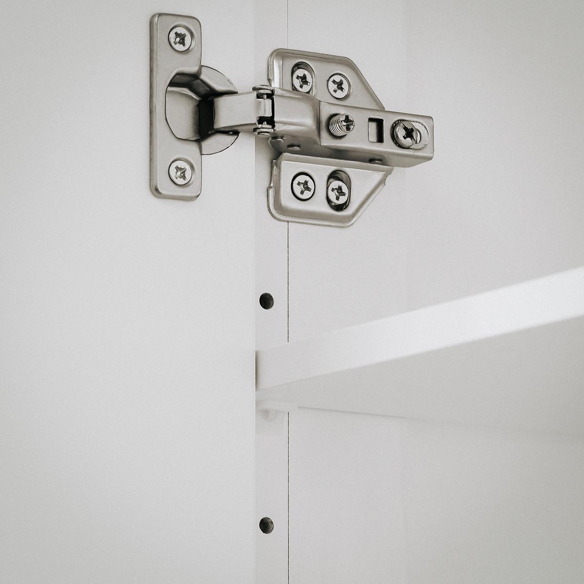 BADEZIMMERSCHRANK Weiß - Weiß, Holzwerkstoff (70/90/35cm) - SoBuy