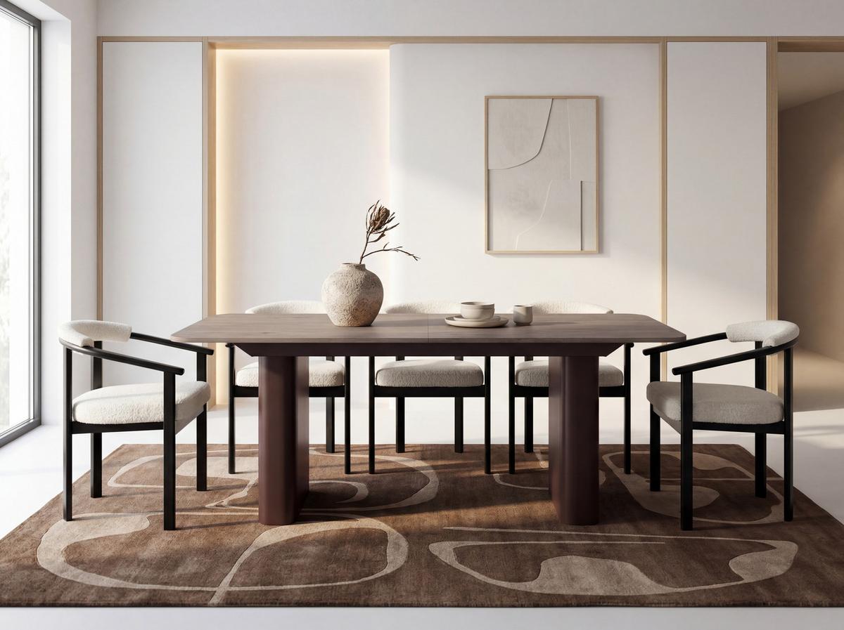 ESSTISCH Riven rechteckig ausziehbar verlängerbar mit Butterfly-Auszug, Eiche Braun 180-276/90/76 cm - Eichefarben/Braun, Holzwerkstoff/Metall (90/276/76cm) - WFL GROUP