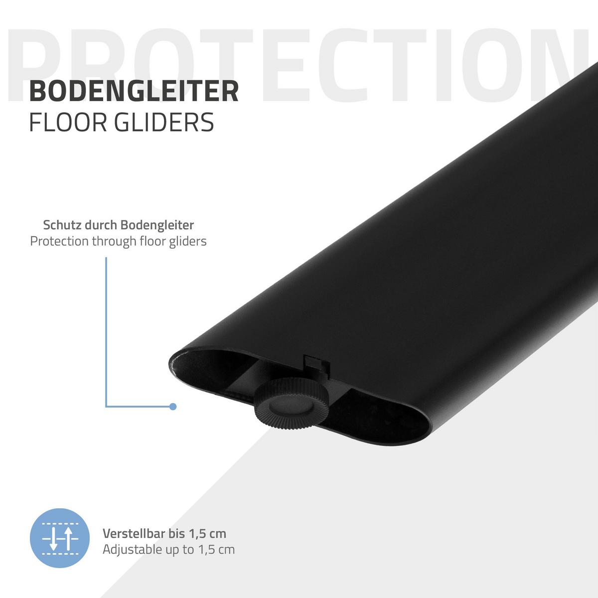 TISCHBEINE Metall Schwarz 120x78x71,5 cm X-Form Flach Tischgestell 4-beinig aus Stahl - Schwarz, Metall (120/71.5/78cm) - ML-DESIGN