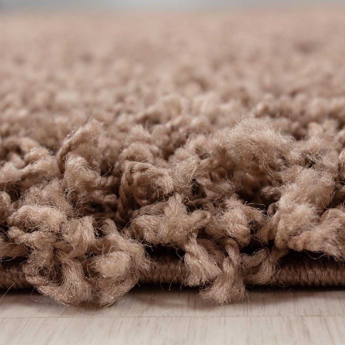 HOCHFLORTEPPICH RHEIN, einfarbig, aus Polypropylen, Mokka, 80 x 250 cm - Braun, Textil (250/80cm) - KADIMA DESIGN