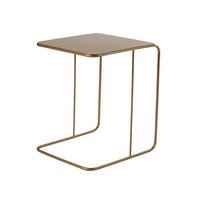 BEISTELLTISCH mit metallplatte 57/47/46 cm - Goldfarben, Metall (47/57/46cm) - Calicosy