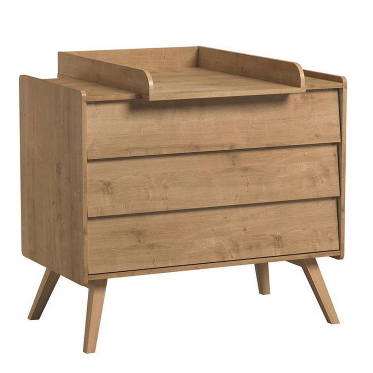 BABYZIMMER 3-teilig Vintage Holz - Braun, Holzwerkstoff (145/103/75cm) - Petits-meubles
