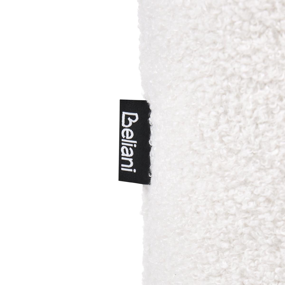 SESSEL Bouclé Cremeweiß Niva - Creme/Weiß, Textil (61/76/78cm) - Beliani