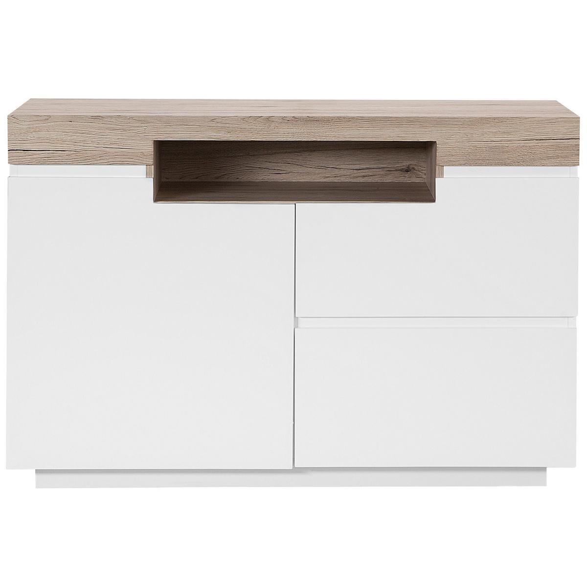 SCHRANK Sideboard Weiß Marlin - Weiß, Holzwerkstoff (110/75/40cm) - Beliani