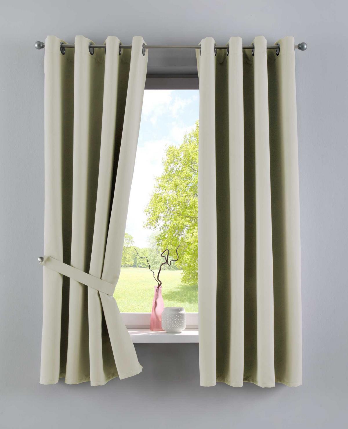 VORHANG »NEW YORK« HxB 245x140 cm Beige - Beige, Textil (140/245cm) - Gardinenbox