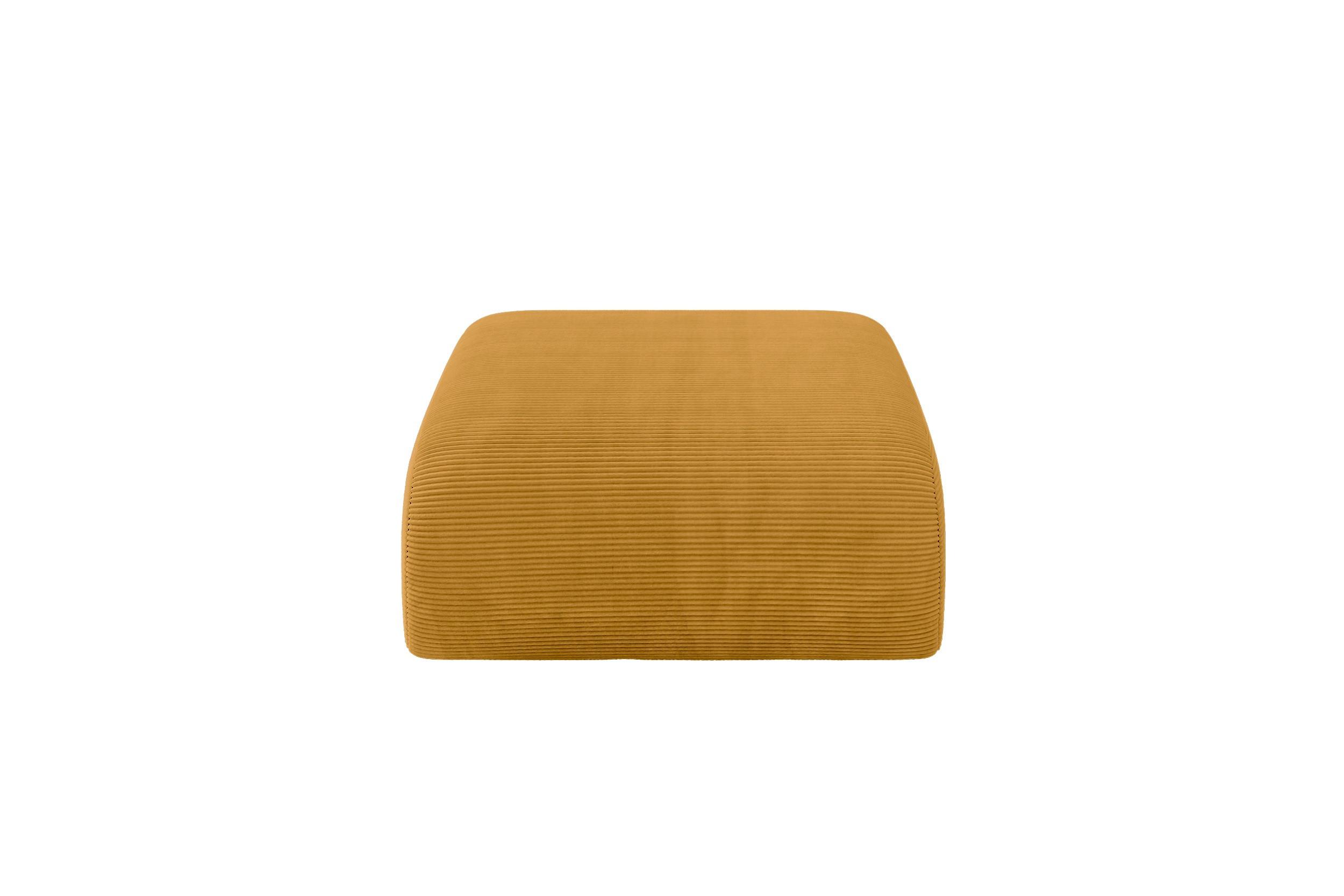 POUF MIRA-PUF 91x89x40 Senfgelb cm Cord Modular Sitzhocker - Currygelb/Schwarz, Holzwerkstoff/Kunststoff (91/40/89cm) - ALTDECOR