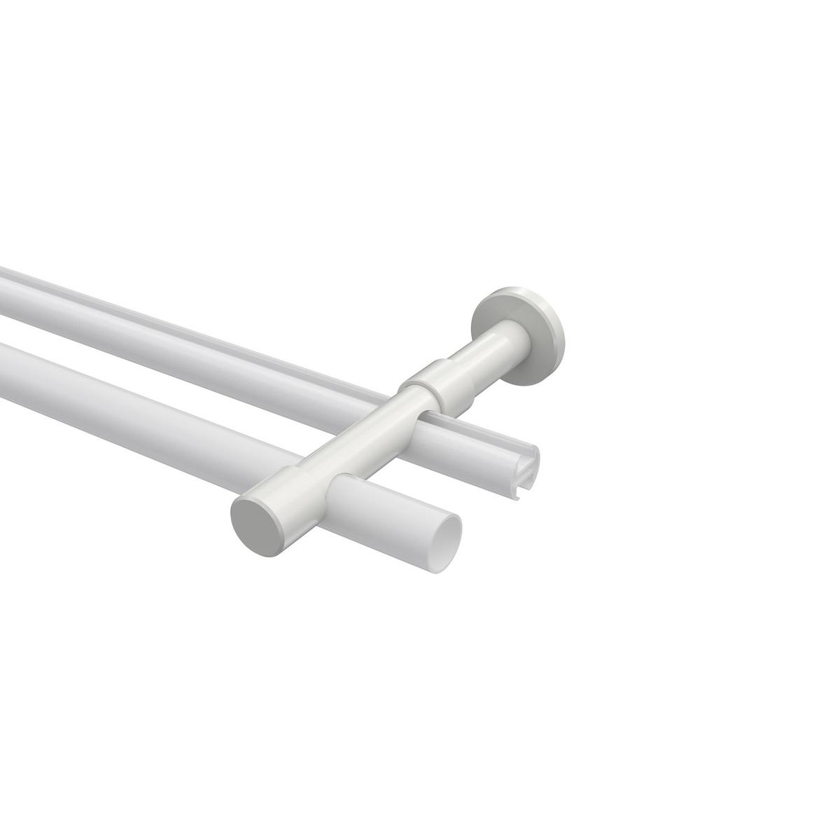TRÄGER FÜR GARDINENSTANGEN 20 mm Ø, Prestige 2-läufig, Weiß - Weiß, Metall (16.2/4/4cm) - INTERDECO