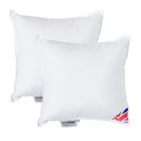 FÜLLKISSEN 2er-Set – 30/30 cm, Super-Mikrofaser - Weiß, Textil (30/30cm) - Homescapes