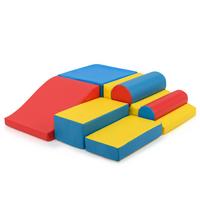 SCHAUMSTOFFBLOCK Farbig (7-teilig) - Multicolor, Leder (50/25/45cm) - COSTWAY