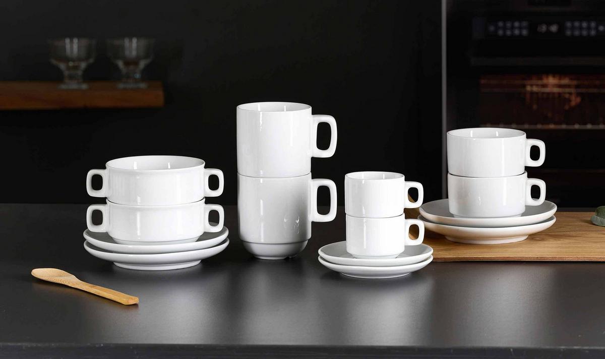 ESPRESSOUNTERTASSEN Bianco weiß ø 11 cm 6er Set - Weiß, Keramik (11cm) - Ritzenhoff Breker
