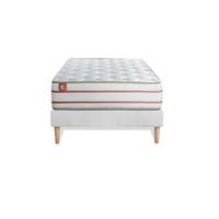 BETT Le Doux Memory-Schaum 90 x 190 cm h4 - Kit Bettgestell Weiß - Beige/Weiß, Karton/Holz (90/190cm) - Marmottes & Co