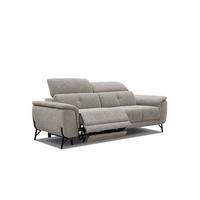 SOFA AVENA 3-Sitzer mit 1 Relaxfunktion, taupe - Taupe, Holzwerkstoff/Textil (204/80/108cm) - Wozimo