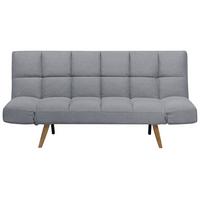 3-SITZER-SCHLAFSOFA hellgrau Ingaro - Hellbraun/Grau, Textil (182/86/79cm) - Beliani